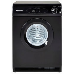 White Knight 7kg Reverse Action Vented Tumble Dryer - Black